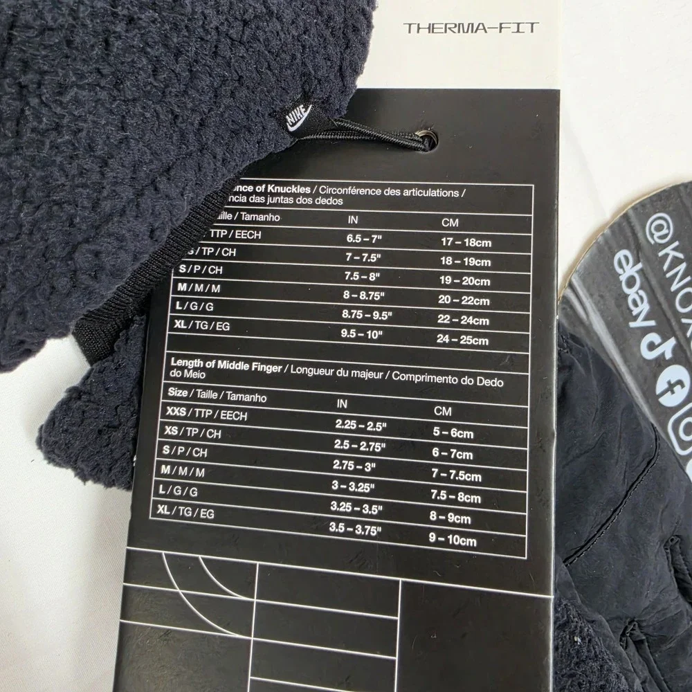 Nike High-Pile Fleece Gloves Black HM8968 081 Unisex Size XLarge